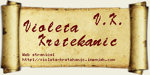 Violeta Krstekanić vizit kartica